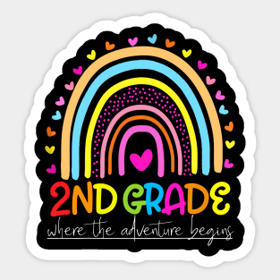 Rainbow 2nd Grade Where The Adventure Begins Sticker